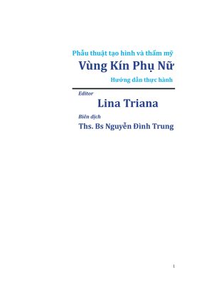 Bìa sách Phẫu thuật tạo hình và thẩm mỹ Vùng Kín Phụ Nữ - Lina Triana
