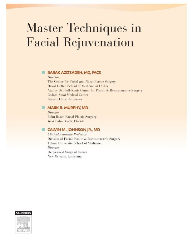 Bìa sách Master Techniques in Facial Rejuvenation của Babak Azizzadeh, Mark R. Murphy, và Calvin M. Johnson Jr.