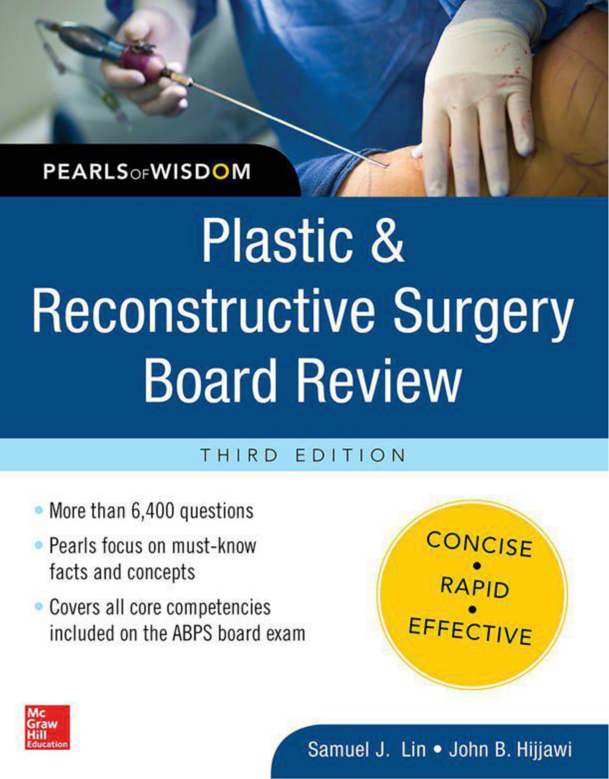 Bìa sách Pearls of Wisdom Plastic & Reconstructive Surgery Board Review 3rd Edition