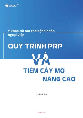 Bìa sách Quy trình PRP và tiêm cấy mỡ Nâng Cao của Mario Goisis