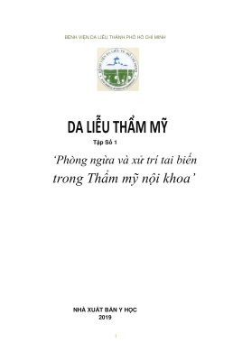 Bìa sách Da liễu thẩm mỹ Tập 1 Phòng ngừa và xử trí tai biến trong Thẩm mỹ nội khoa