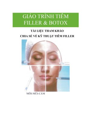 Ảnh bìa Giáo Trình Tiêm Filler & Botox và Quy Trình Lăn Kim, tập trung vào kỹ thuật thẩm mỹ Môi Mũi Cằm