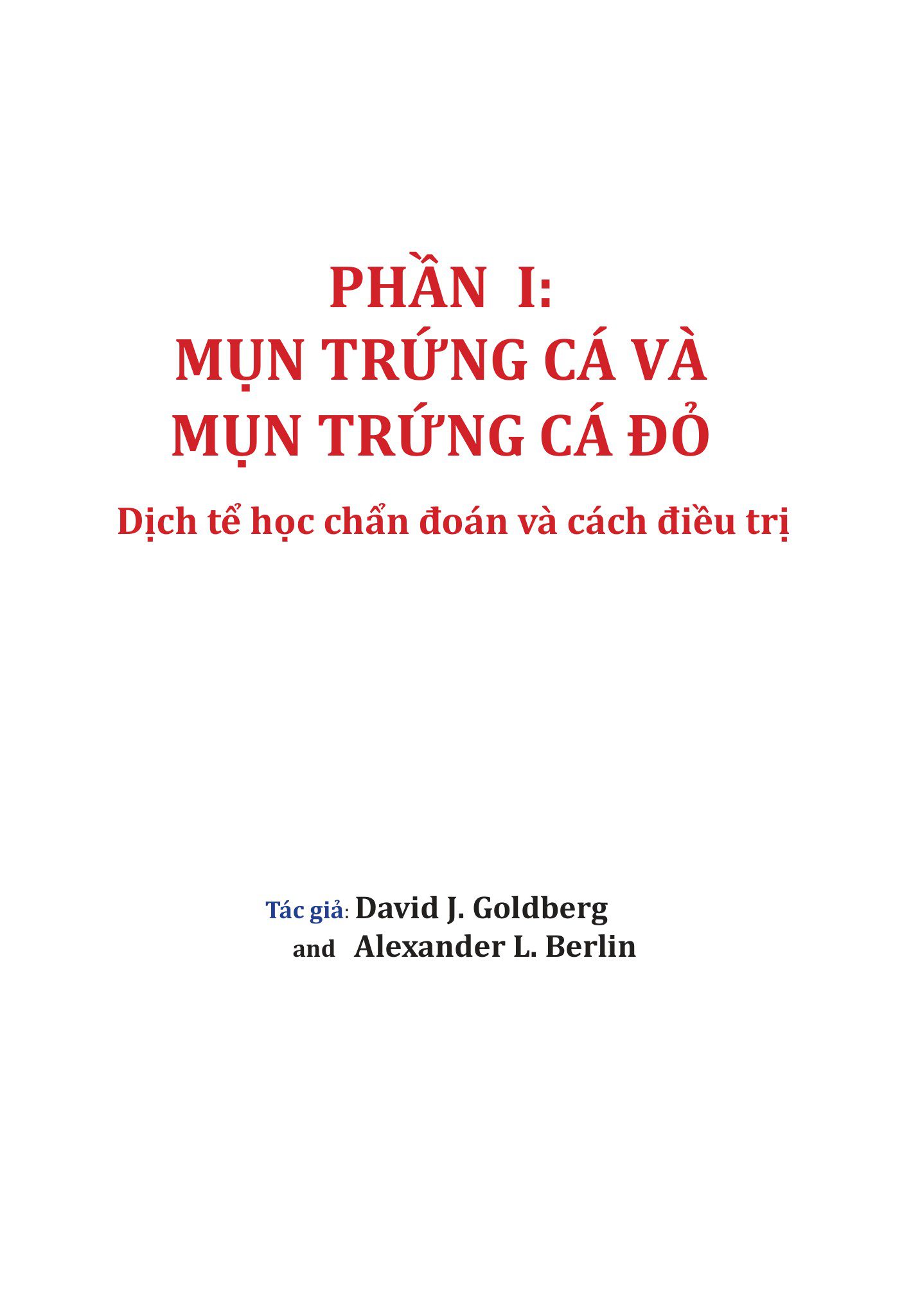 Sách Mụn trứng cá và Mụn trứng cá đỏ - David J. Goldberg